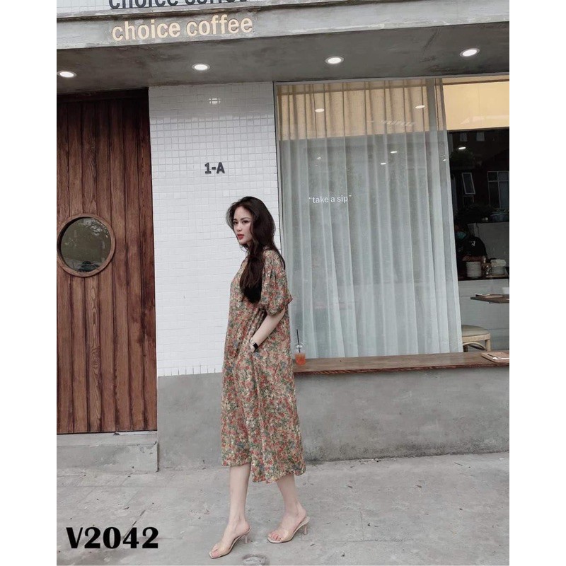 BÁN SỈ VÁY HOA SUÔNG TAY BÔNGT 2 LỚP CHO NỮ | BigBuy360 - bigbuy360.vn