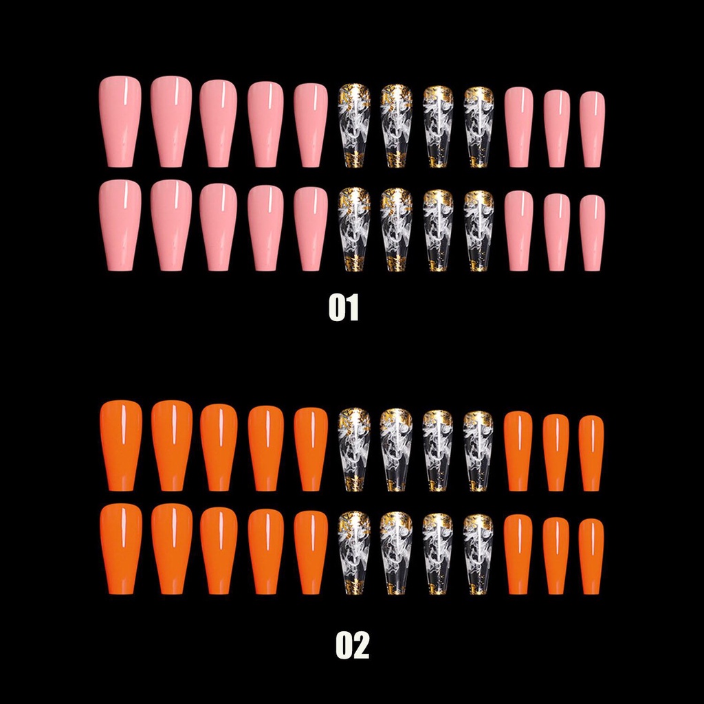 OKDEALS Hộp 24 Móng Tay Giả Che Phủ Toàn Diện Chất Lượng Cao