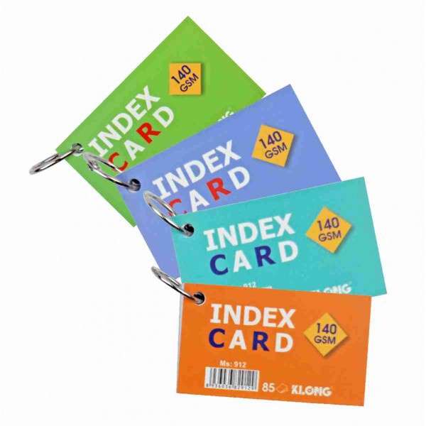 Tập thẻ Index Card A7 học ngoại ngữ dày dặn, ghi chú tiện lợi KLong MS 912