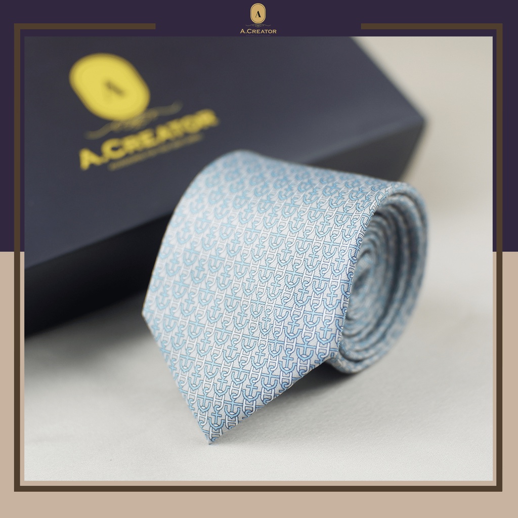 Cà Vạt Geometric Bằng Lụa Phiên Bản 7cm Các Loại