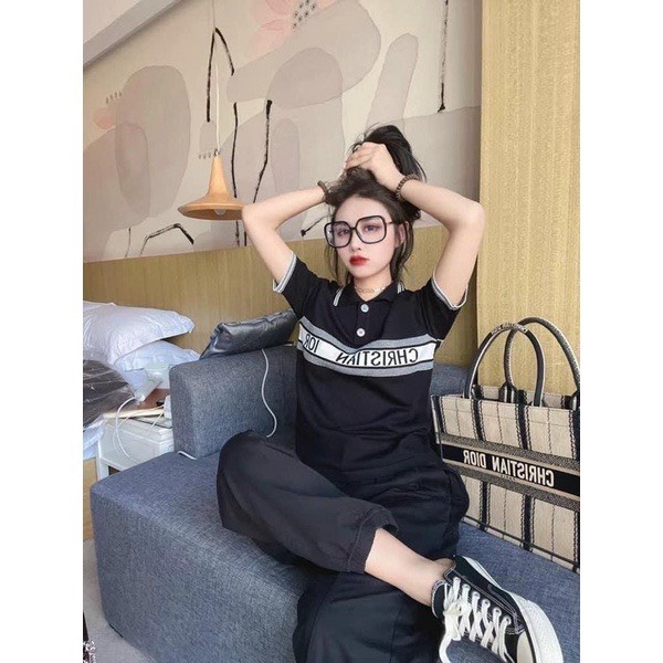 Áo POLO NỮ IN CHỮ DIIOR FROM Unisex TC0410