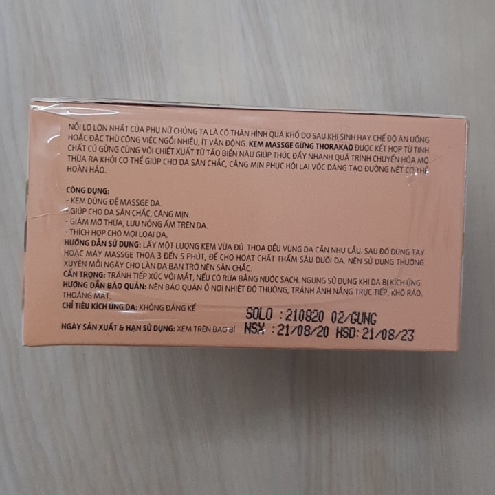 Kem Massage Gừng 200g Thorakao