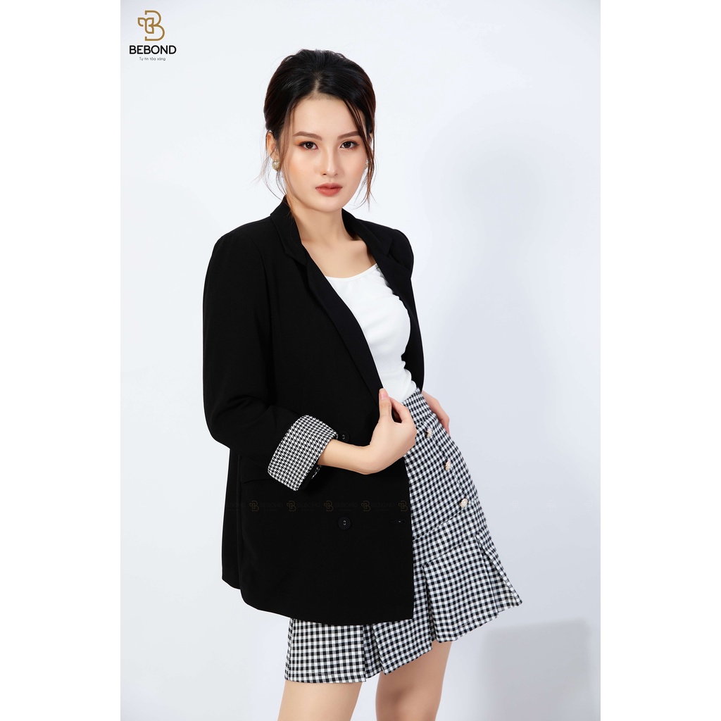 Áo Khoác Blazer Nữ BEBOND Phong Cách Hàn Quốc Kiểu Dáng 2 Lớp Năng Động Trẻ Trung BBA15 | BigBuy360 - bigbuy360.vn