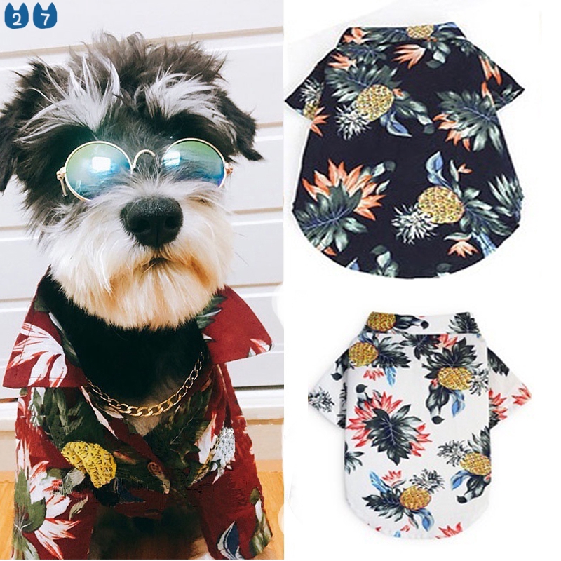Áo thun in họa tiết Hawaii cho cún cưng 27