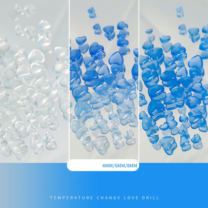 Set 100 Phụ Kiện Trang Trí Móng Tay 3D Hình Trái Tim Dễ Thương