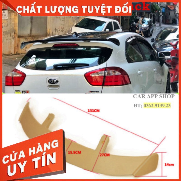 Đuôi  Gió thể thao Kia Rio Hatback Hàng Loại 1, Chất liệu nhựa  ABS Hàng Cao Cấp