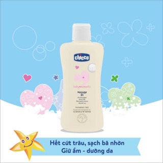 Dầu massage chiết suất cám gạo 0M+ Chicco 200ml