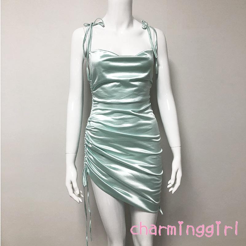 Váy hai dây phối dây rút thời trang quyến rũ dành cho nữ | BigBuy360 - bigbuy360.vn