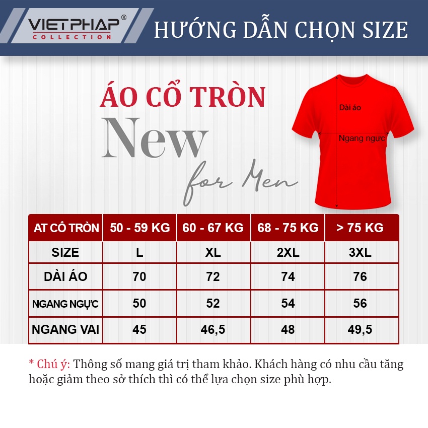 Áo thun nam cổ tròn cao cấp VIỆT PHÁP / Form Unisex - Chất liệu cotton co dãn thấm hút mồ hồi tốt 7802