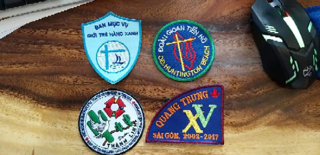 Thêu logo vi tính - Thêu phù hiệu học sinh theo yêu cầu