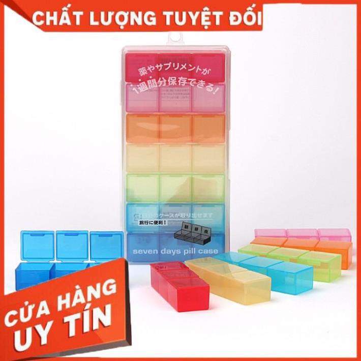 Hộp đựng đồ chia thuốc ⚡𝗙𝗥𝗘𝗘 𝗦𝗛𝗜𝗣 ⚡Hộp đựng các loại vật dụng nhỏ trong gia đình thiết kế nhỏ gọn tiện mang đi