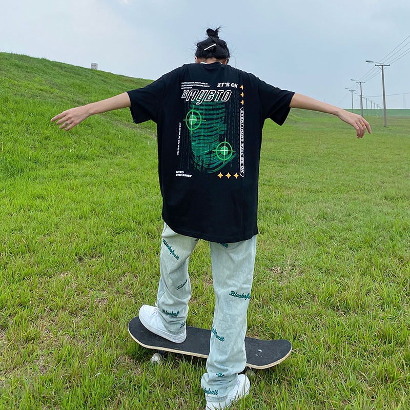 NRVP Áo Thun Nữ Oversize Cổ Tròn Thời Trang Hàn Quốc