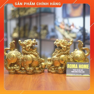 Tỳ hưu chiêu tài lộc bằng đồng, linh vật phong thủy, đồ đồng đông sơn