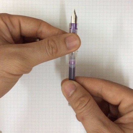 Bút Máy Preppy Nhật Bản, Ngòi F03 Tím - Bút Mực Học Sinh Siêu Trơn Siêu Bền