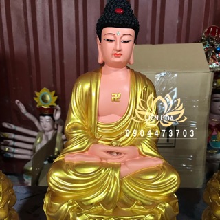 Tượng A Di Đà ngồi màu vàng cao 30cm CÓ SẴN