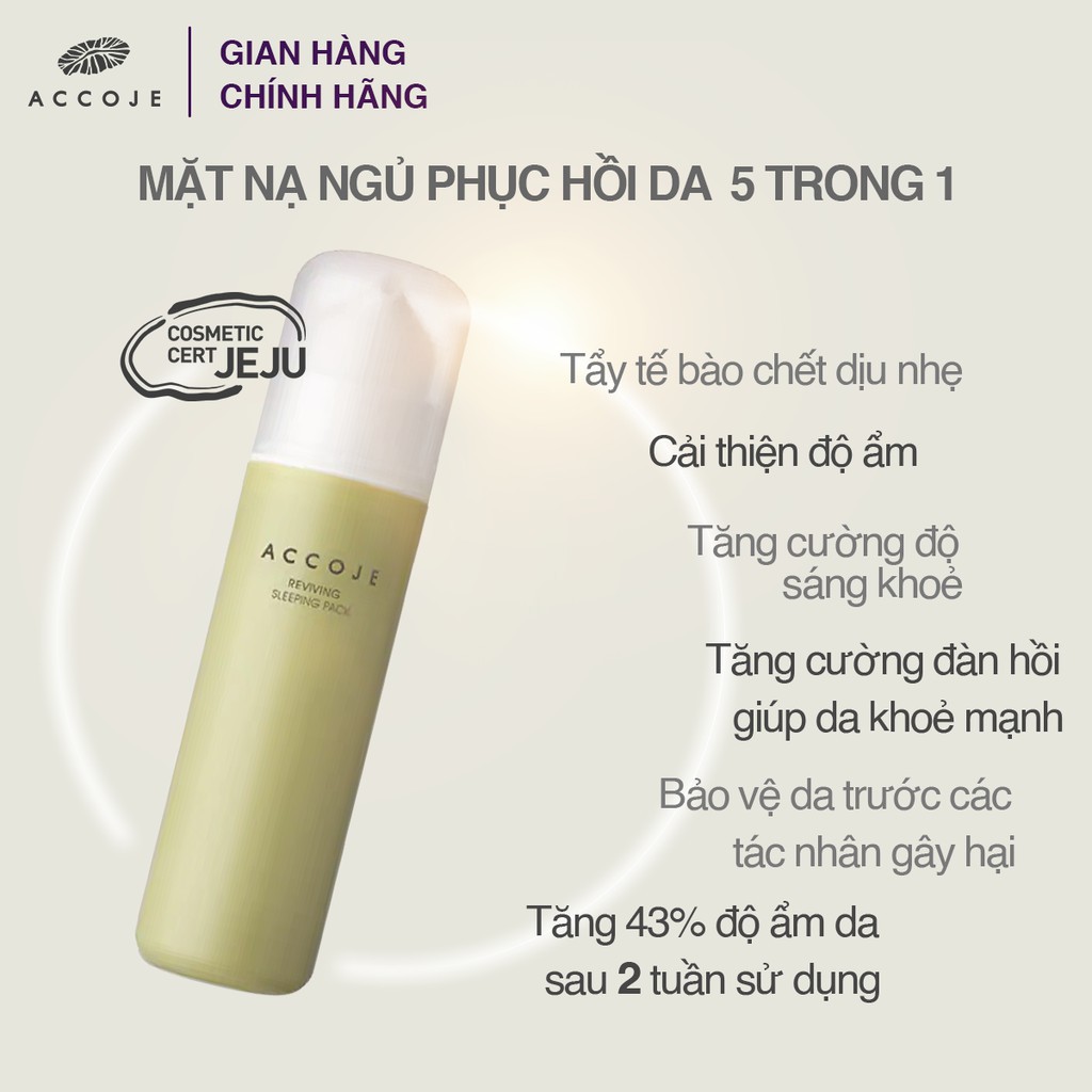 Mặt Nạ Ngủ Accoje Reviving Sleeping Pack Phục Hồi Da 130ml