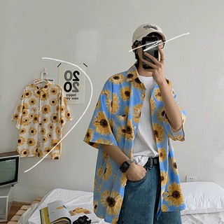 ÁO SƠ MI UNISEX HỌA TIẾT HOA CÚC