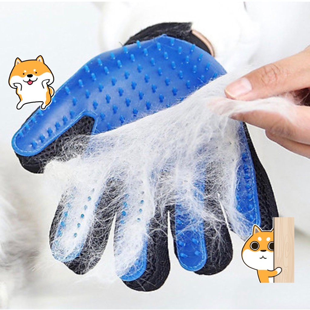 Găng tay chải lông chó mèo