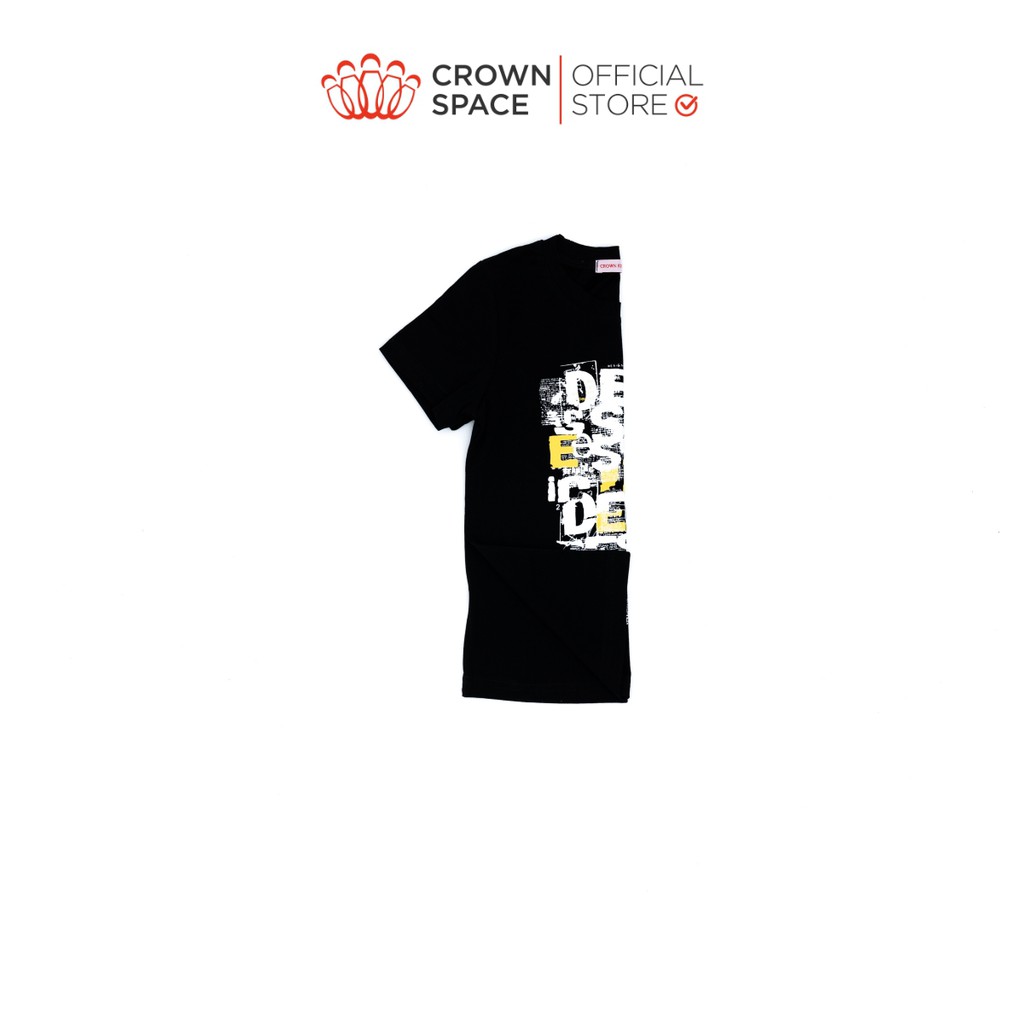 Áo Phông Cổ Tròn Dành Cho Bé Trai Crown Space CKBS2110706 Cotton Thoáng Mát Size 4-8