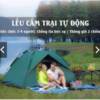 Lều cắm trại 2 cửa cho 3-4 người lớn, Lều du lịch cỡ lớn, Lều dã ngoại chống thấm