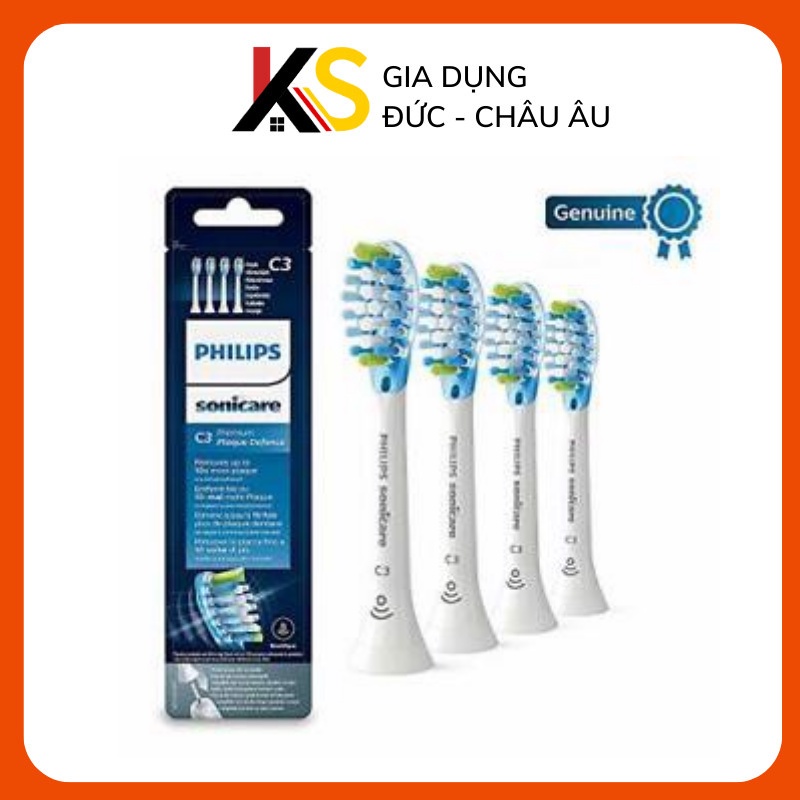 Phụ kiện 4 đầu bàn chải Philips HX9044/17 C3 Premium nhập Đức