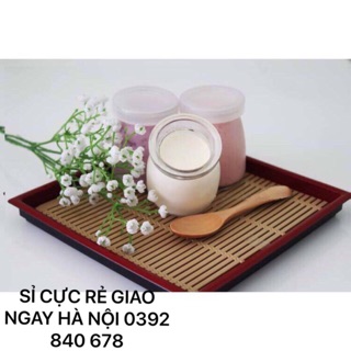 Com bo 12 hũ làm sữa chua thủy tinh sạch an toàn lo thuy tinh lo sua chua