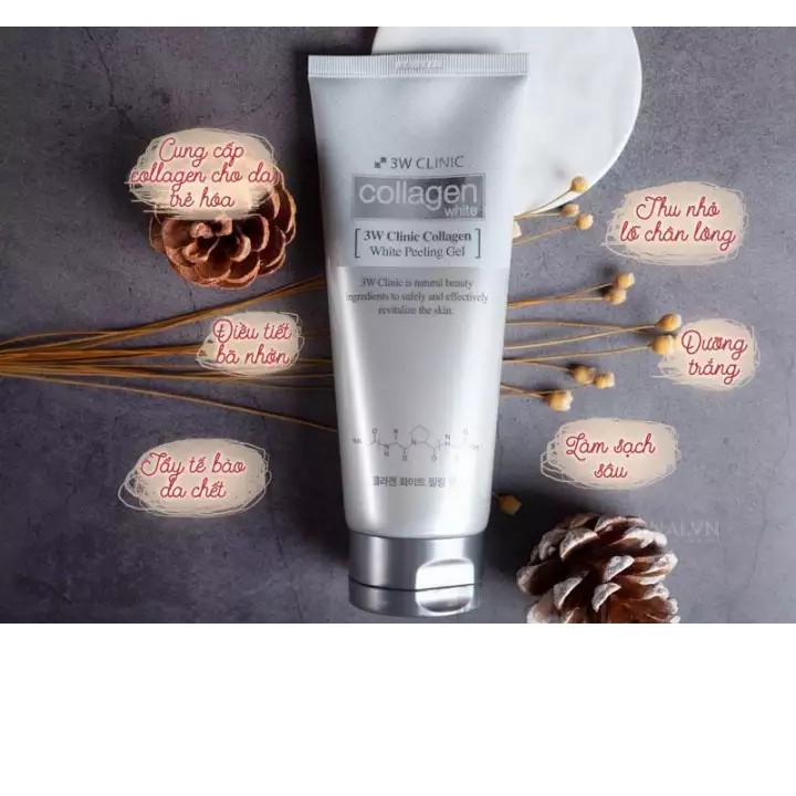 Tẩy da chết - Tẩy tế bào da chết chiết xuất từ Collagen 3W Clinic Hàn Quốc 180ml | BigBuy360 - bigbuy360.vn
