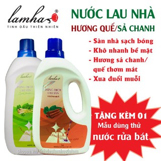 Nước lau sàn sả chanh, quế Nguyên Chất 1 lít