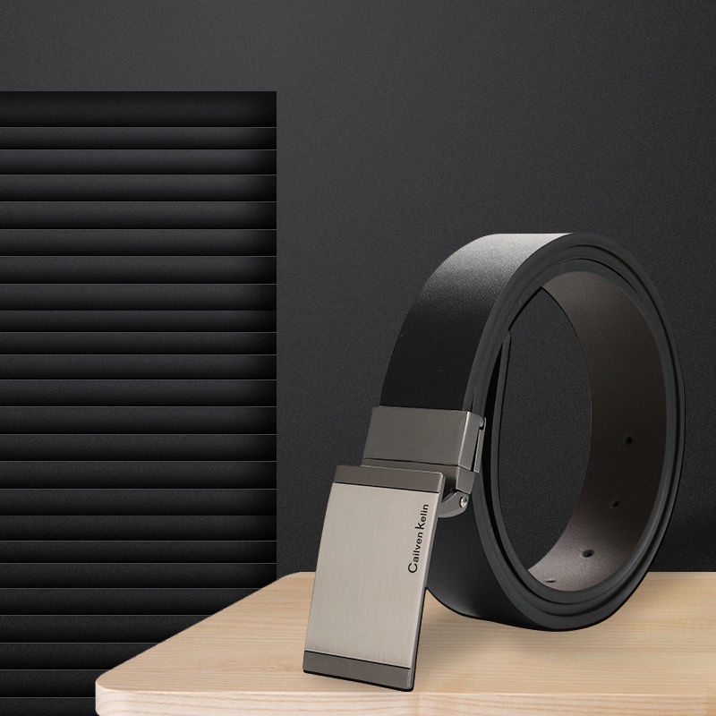 Thắt Lưng Da Bò ck Cài Khóa Tự Động Thiết Kế Đơn Giản Hợp Thời Trang Cho Nam mc6v