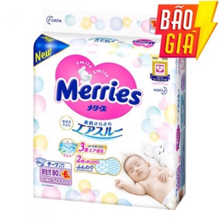Combo 3 bịch bỉm dán/ quần merries thêm miếng nội địa Nhật NB96/ S88/ M68/ L50/ XL44