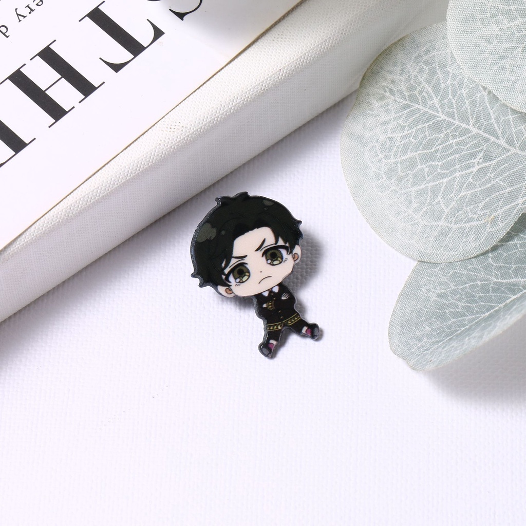 Huy Hiệu Cài Áo Hình Nhân Vật Loid Anya Trong Phim Hoạt Hình SPY×FAMILY