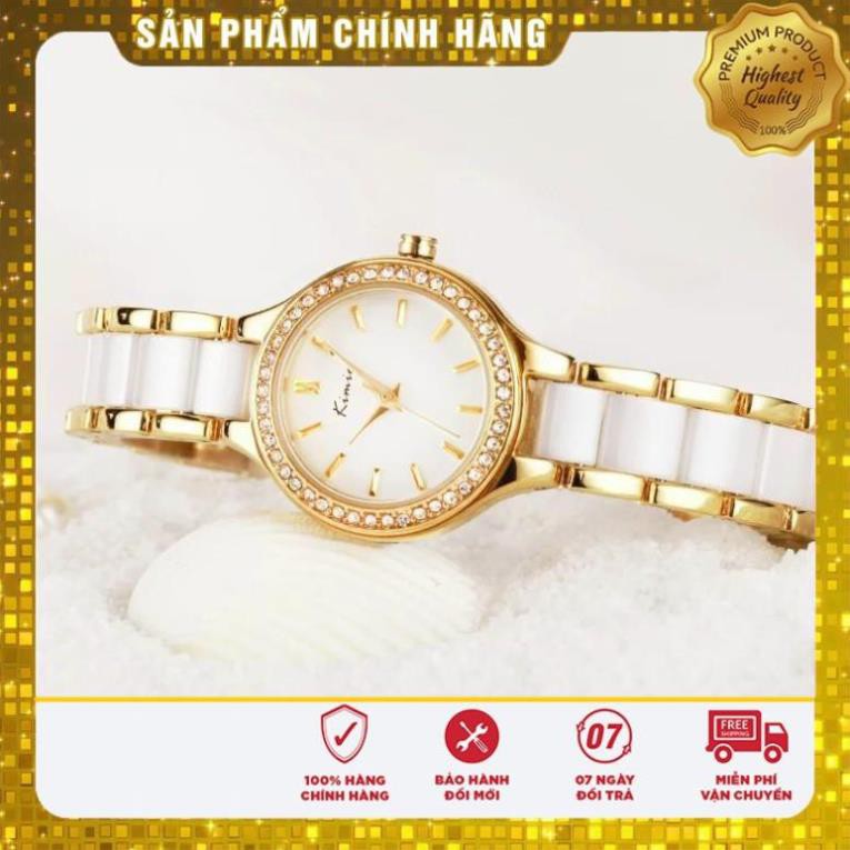 Hàng Cao Cấp - Đồng hồ KIMIO 6121 viền vàng - cho nữ- Hàng Nhật chính hãng - lỗi 1 đổi 1