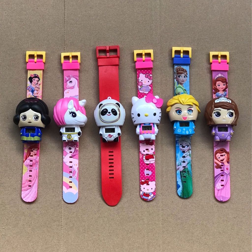 1 Đồng Hồ Điện Tử Hình Hoạt Hình Cho Bé