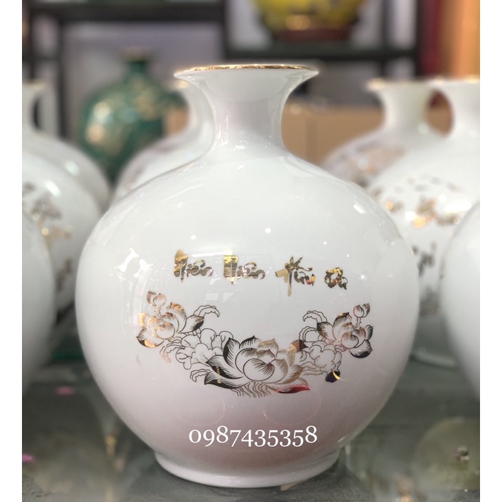 Bình hút lộc thuận buồm xuôi gió mẫu mới gốm sứ Bát Tràng