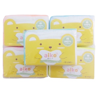 Combo 10 Khăn Sữa Nhật Cao Cấp AIKO 3 Lớp