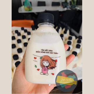 50 Chai Nhựa Pet Sushi 300ML Nắp Đen