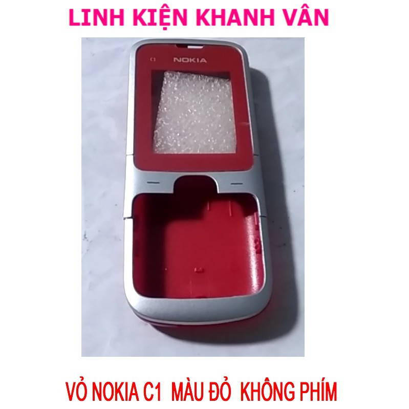 VỎ NOKIA C1 MÀU ĐỎ KHÔNG PHÍM