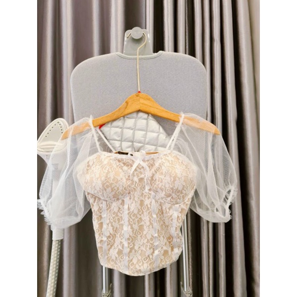 Áo Kiểu Ren Tay Lưới