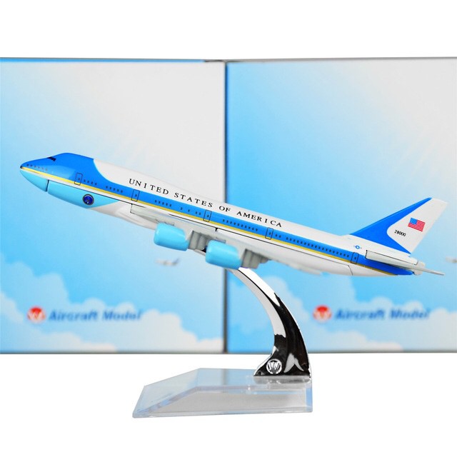 Mô hình máy bay B747 Air Force One (The United States of America-Obama) 16cm