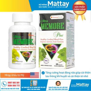 Viên Uống Tăng Cường Tuần Hoàn Não Ultra Memore Plus Vitamins For Life 30 Viên và 60 Viên