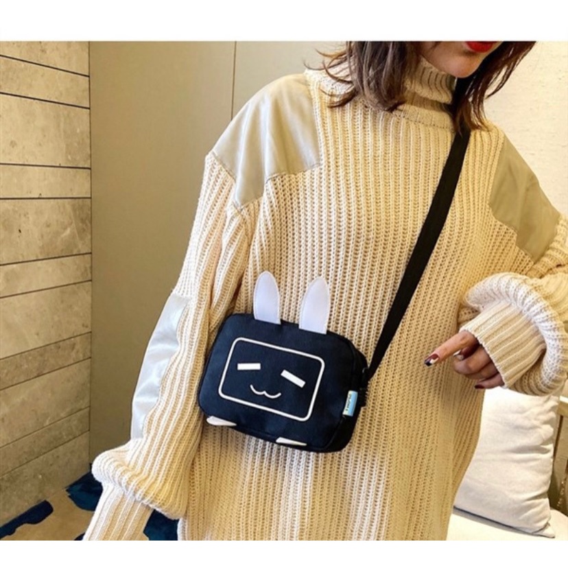 Túi vải đeo cheo mini chống thấm nước nhiều màu cho nữ siêu dễ thương-Hazi Thời trang Unisex