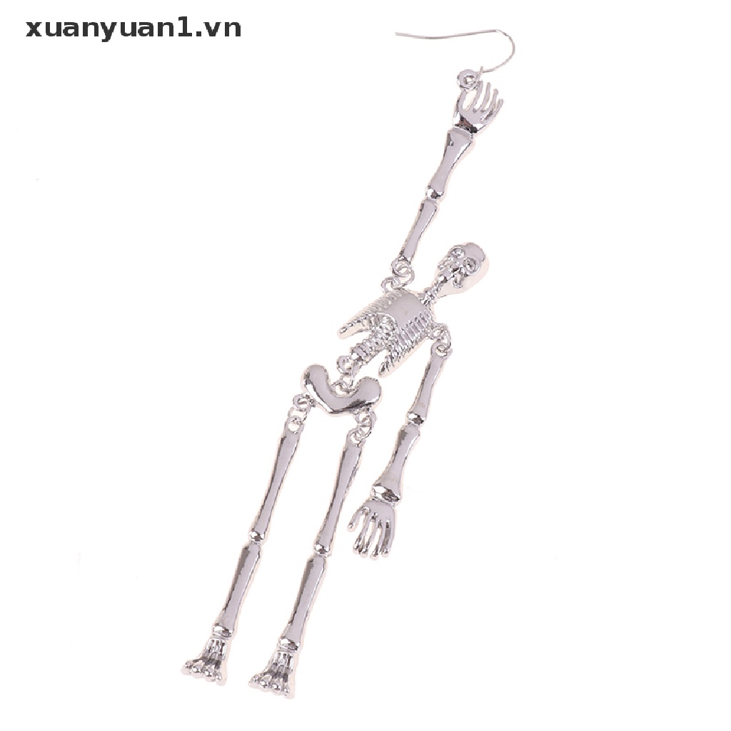 Khuyên Tai Nữ Trang Tạo Hình Bộ Xương Phong Cách Gothic