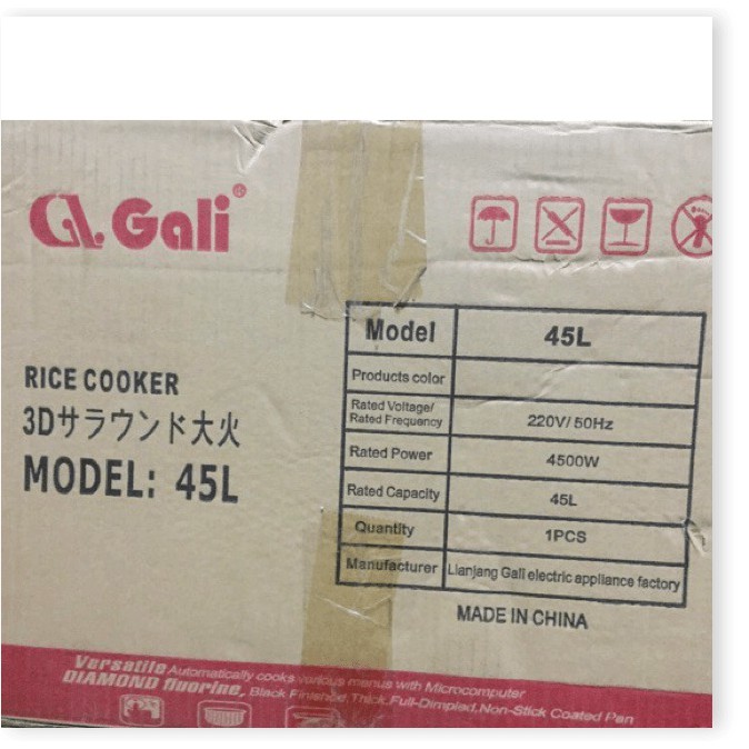 Nồi Cơm Điện Công Nghiệp Gali 4500W 45L Cực Đại