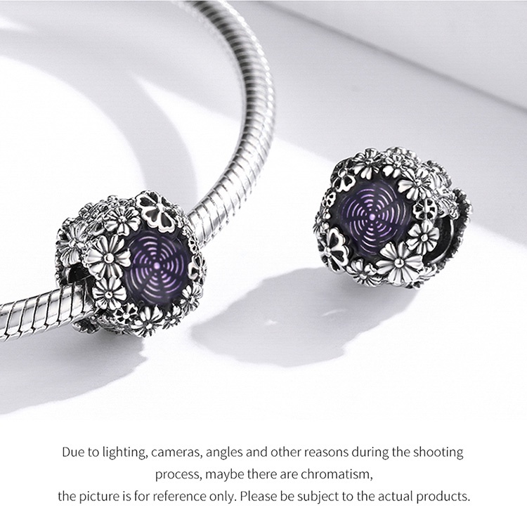 Hạt trang sức BAMOER bạc sterling 925 hình khu vườn phong cách vintage SCC2098