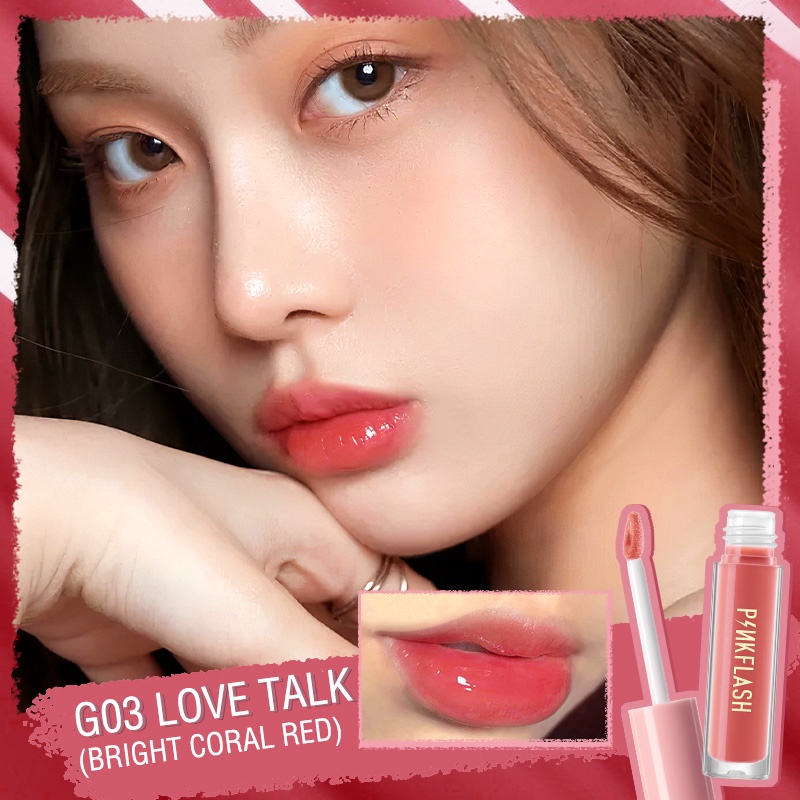 Pinkflash Son bóng dưỡng môi giữ ẩm làm sáng màu môi với 30g