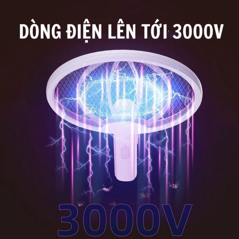 Vợt Muỗi Thông Minh Gấp Gọn / Kiêm Đèn Bắt Muỗi Tự Động Gấp Gọn 2 Trong 1 Ban Đêm Tiện Lợi