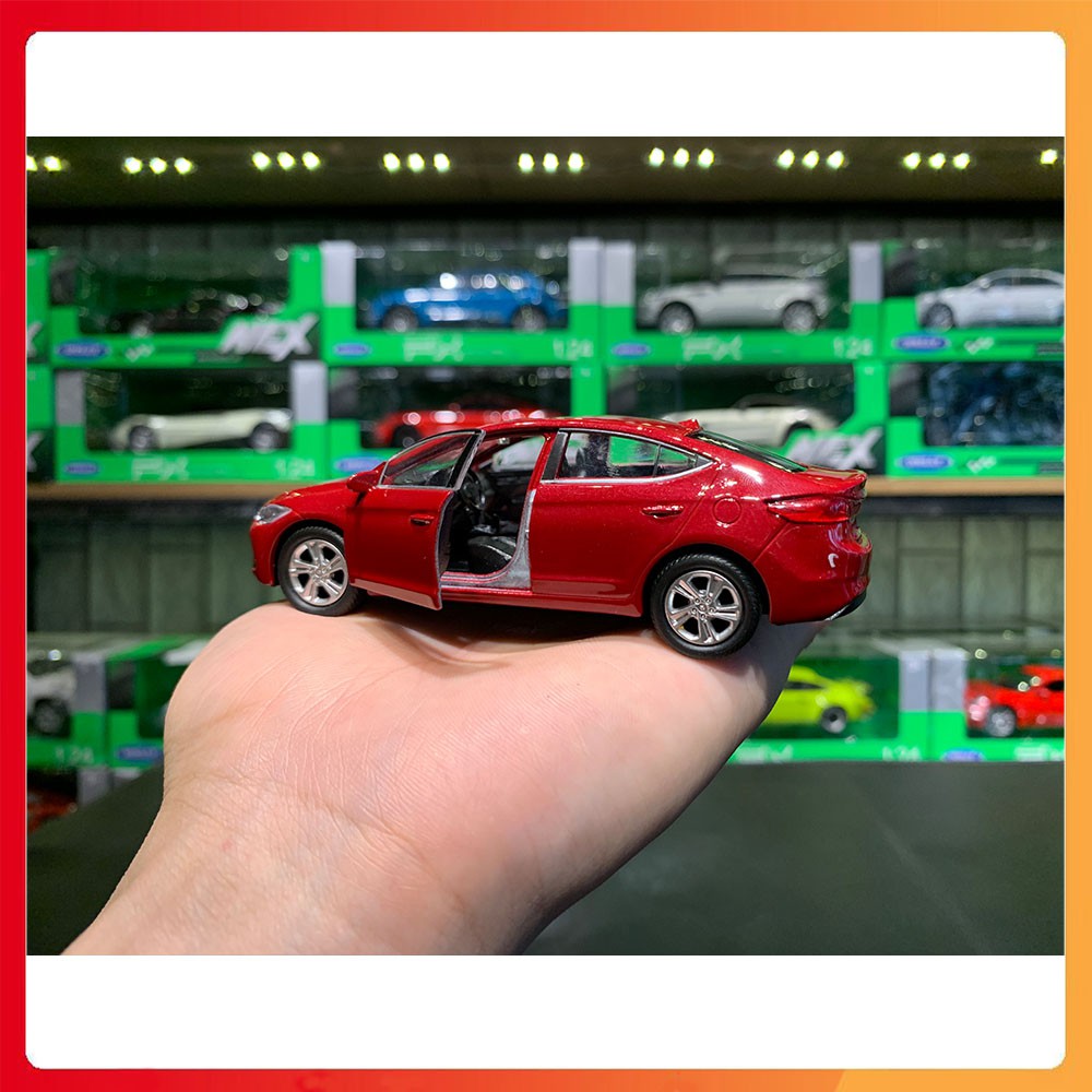 Mô hình xe Hyundai Elantra tỉ lệ 1:36 WELLY(Đỏ)