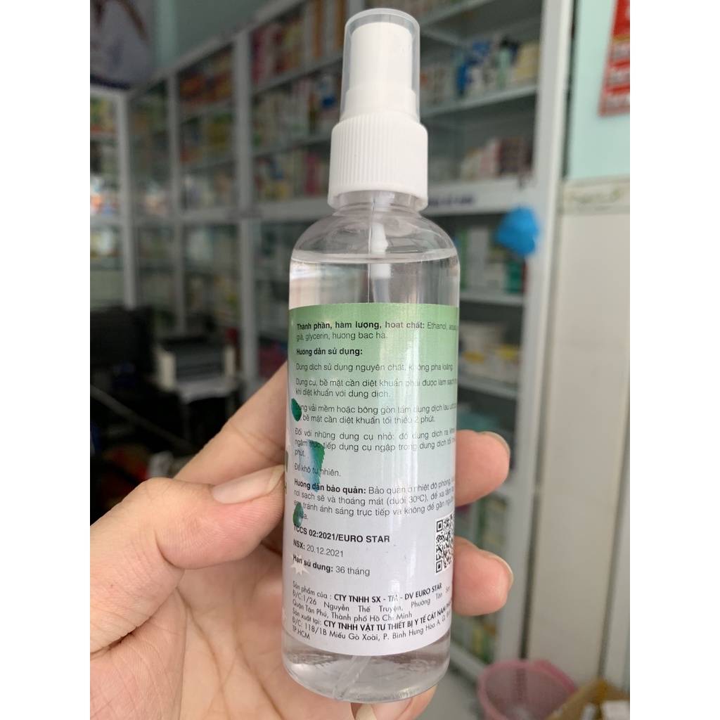 Dung dịch sát khuẩn tay OMI chai 100ml. cồn sát khuẩn đủ mùi hương- Nhà Thuốc Mỹ Kim
