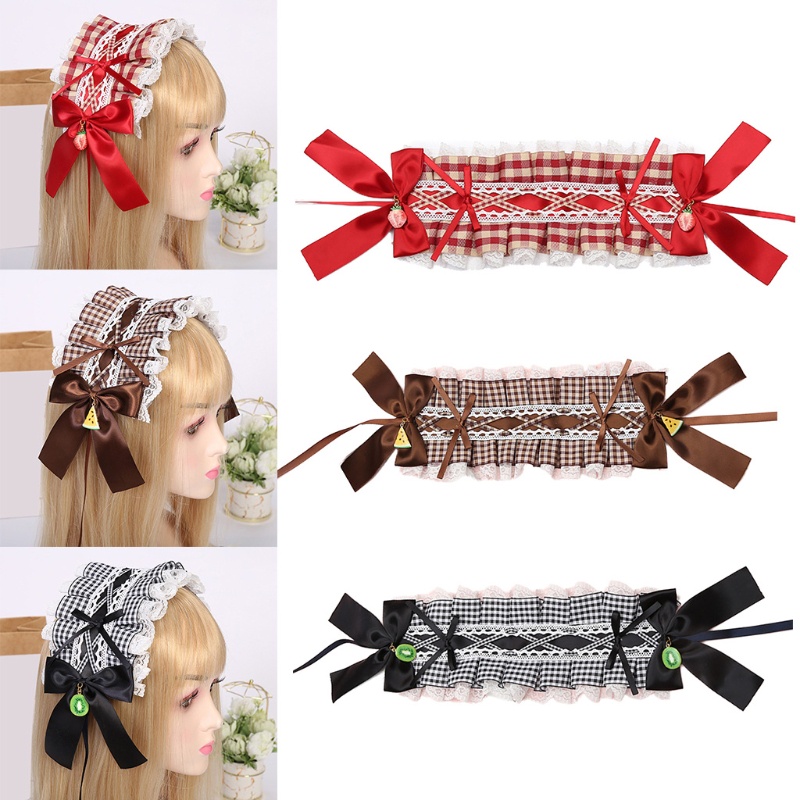 Băng Đô Cài Tóc Hóa Trang Cô Hầu Gái Phong Cách Gothic Lolita