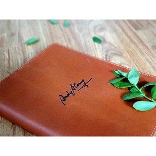 Sổ da khắc tên handmade
